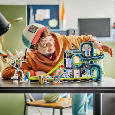 LEGO CITY 60421 Đồ Chơi Lắp Ráp Công Viên Tàu Lượn Siêu Tốc Robot World (986 chi tiết)