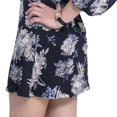 Váy đầm ngắn thắt eo xòe tay cánh dơi - New4all VH3069