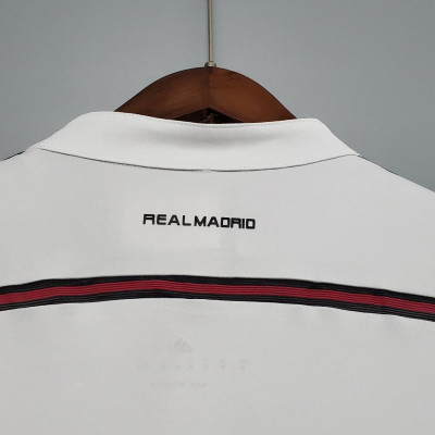 Áo Bóng Đá Retro Real Madrid 2014 Dài Tay - Sân Nhà bản cao cấp vải Cotton Polyester