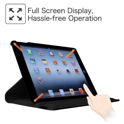 Bao da dành cho iPad 2 / 3 / 4 hiệu HOTCASE xoay 360 độ chống bụi chấm thấm tiện lợi - Hàng nhập khẩu