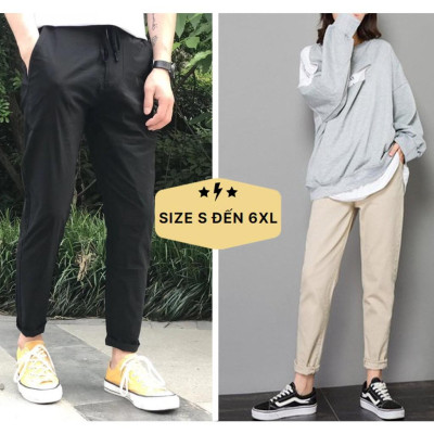 (Size đến 120kg) Quần basic pants kaki nam nữ chất đẹp, co giãn