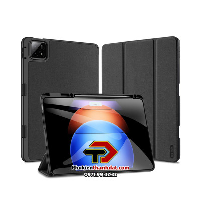 Bao da chống sốc cho Xiaomi Pad 6S Pro chính hãng Dux Ducis Domo có khay đựng bút - Hàng chính hãng