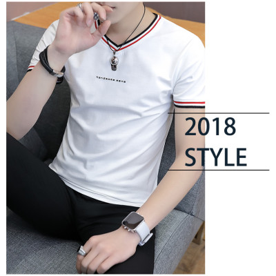 Áo thun nam ngắn tay cổ tim body thời trang SITAKI cao cấp ATN06