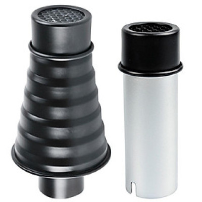 Bộ Snoot hình nón và Snoot hình trụ giúp hội tụ ánh sáng
