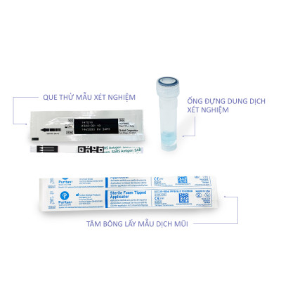 Combo 3 hộp x 2 kit QuickVue Covid-19 Test nhanh tại nhà (lấy mẫu mũi chỉ 1.5 - 2cm không gây đau) - Hàng Mỹ chính hãng