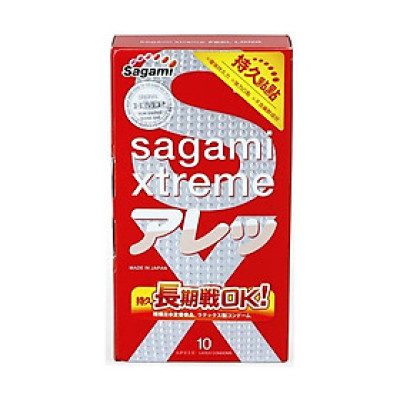 Bao Cao Su Sagami Kéo Dài Thời Gian Feel Long (H10) - Gai Nhỏ Li Ti - Không Mùi Cao Su - Che Tên Sản Phẩm