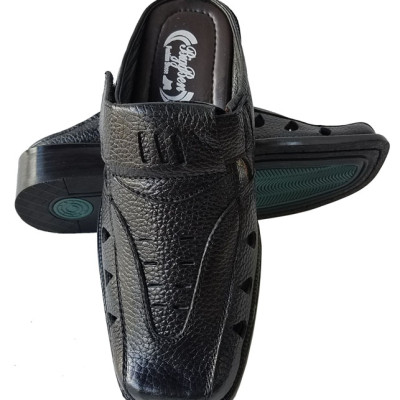 Dép bít mũi nam da bò thật BIGGBEN cao cấp SB110