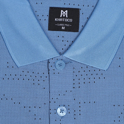 Áo thun polo nam KHATOCO họa tiết A2MN438R2-VNMK567-2607-N
