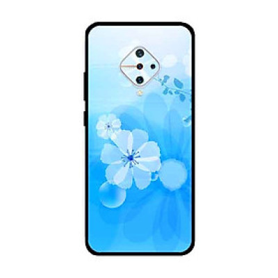 Ốp Lưng in cho Vivo S1 Pro/ Vivo V17 Mẫu Bông Hoa Nền Xanh - Hàng Chính Hãng