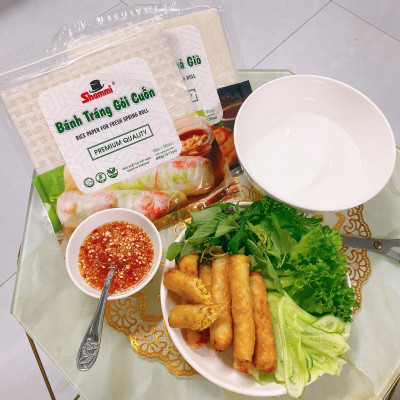 COMBO 10 Bánh tráng gỏi cuốn Shammi tròn size 22cm túi 200g (Bánh tráng cuốn xuất khẩu)