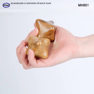 COMBO bộ 7 Dụng Cụ day ấn Huyệt Mát xa toàn thân kiểu Thái bằng gỗ Bách Xanh (MH847) Chăm sóc sức khỏe