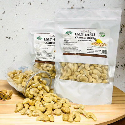 Hạt điều tách vỏ đã sấy giòn, nguyên hạt Bình Phước thơm ngon loại 1 MộcLan HEALTHY FOODS - 250G, 500G