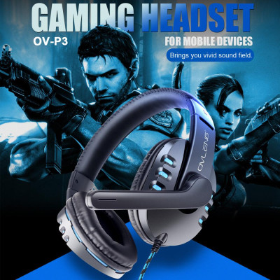 Tai nghe chơi game có dây OVLENG OV-P3 3,5mm âm thanh vòm với Mic xoay 