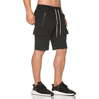 Quần short thể thao nam túi hộp, quần tập gym nam thun cotton cao cấp QDAE003