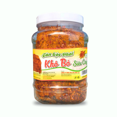 KHÔ BÒ MIẾNG SIÊU CAY TÂN LỘC PHÁT 1KG - COMBO 2 HŨ 500G