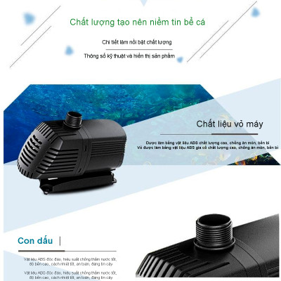 Máy bơm nước ATMAN AT4000 42W, 4000L/Hr lọc nước hồ cá koi, bơm sinh hoạt, tiểu cảnh, đài phun nước cao cấp