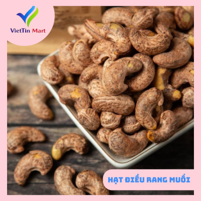 250G Hạt Điều Rang Muối Nguyên Hạt Còn Vỏ Lụa Hàng Ngon Loại 1