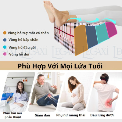 Gối Kê Chân Chống Suy Giãn Tĩnh Mạch Lượn Sóng,Tăng Tuần Hoàn Máu Chống Phù Nề, Giảm Ê Buốt, Đau Mỏi