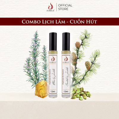 Combo 2 Chai Tinh Dầu Nước Hoa Pháp Jubilé 12ml Lăn, Nước Hoa Pháp cao cấp Thơm Lâu