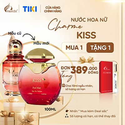 Nước Hoa Nữ CHARME KISS 100ML Lưu Hương Lâu, Cá Tính, Quyến Rũ, Lôi Cuốn