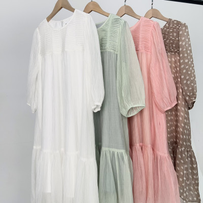 De Leah - Đầm Suông Đuôi Cá Xếp Li Ngực - Thời Trang Thiết Kế