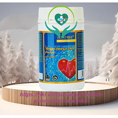 ￼Vitatree Mega OMEGA 369 Plus Q10 Hộp 120 viên - Nhập Khẩu Úc -Cung Cấp Acid Béo ,Chống Oxy Hóa - Bảo Vệ Tim Mạch