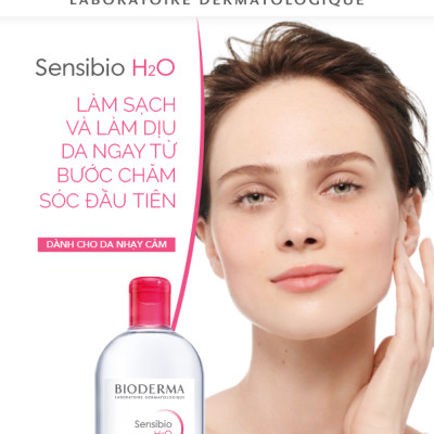 Nước tẩy trang dành cho da nhạy cảm BIODERMA Sensibio H2O 500ml