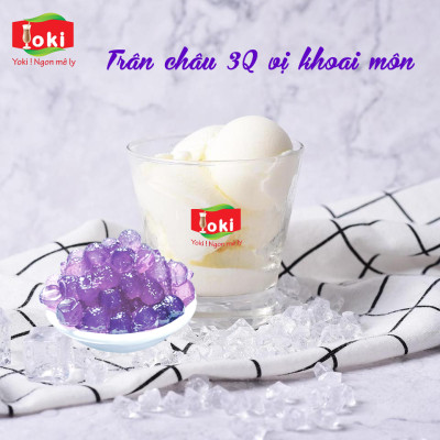 Combo Trân châu 3Q vị dâu Yoki & Trân châu 3Q vị khoai môn Yoki