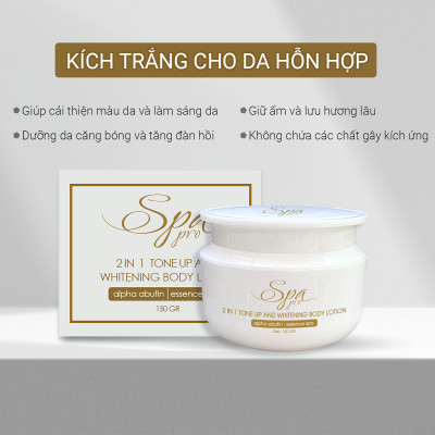 COMBO 2 - Tẩy Tế Bào Chết Cà Phê Và Dưỡng Thể Làm Trắng  Da Dành Cho Da Hỗn Hợp SPA PRO