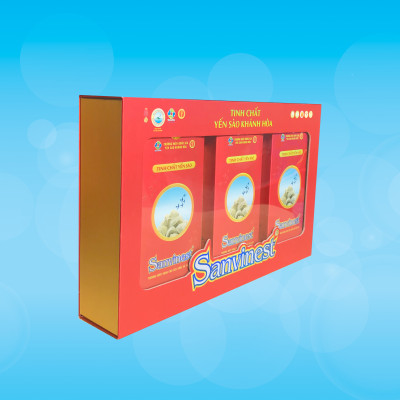 Hộp quà tặng Tinh chất Yến sào Khánh Hòa Sanvinest 30 túi 25ml - 513QT30