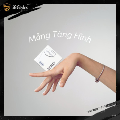 Combo Mỏng Chạm Đỉnh - Bao cao su LifeStyles Zero 12 bao + 1 Bao cao su Lifestyles Skyn Elite Nonlatex 10 bao