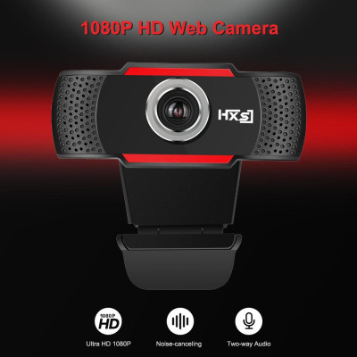 HXSJ Web Camera Computer Laptop Camera 1080P HD for Conference Video Call Live Streaming Noise-canceling Manual Zoom