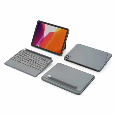 Bao Da Kèm Bàn Phím Không Dây WIWU ComboTuoch Dùng Cho iPad 10.2/ 10.5, iPad Pro 11 inch/Air 4/Air5, Ipad Gen 10( Có Khe Để Bút) Có Đèn Led Phím, Trackpad Mượt, Có Thể Tháo Rời Bàn Phím- Hàng chính hãng