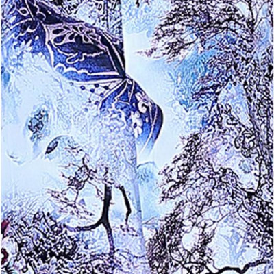 Váy đầm lanh (tole) Vicci TVN004.7 vải xước họa  tiết hoa nền nâu 