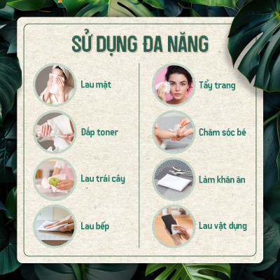 Khăn vải khô đa năng LAMY dạng túi rút 200 tờ không mùi không cồn không paraben