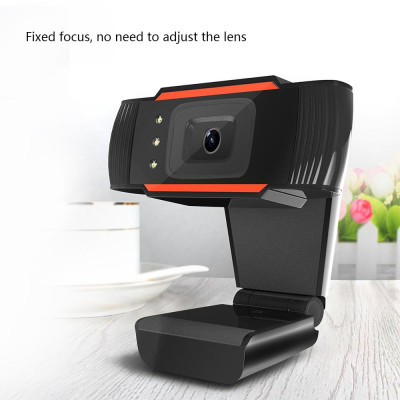 HXSJ A870C3 High-definition USB Webcam 480P Fixed Focus Computer Camera Built-in Sound   Absorbing Microphone for PC