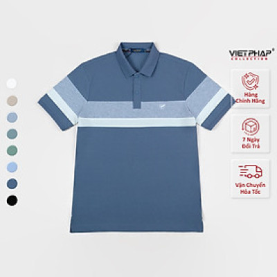 Áo Polo Nam VIỆT PHÁP Form Basic Chất liệu Cotton Pique co giãn thấm hút mồ hồi tốt 3402