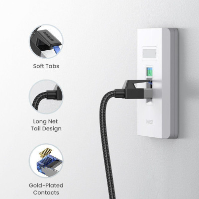 Ugreen UG80429NW153TK 1M CAT8 Shielded Cáp nối mạng Lan giữa các máy tính - HÀNG CHÍNH HÃNG