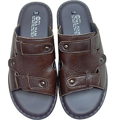 Dép Nam Quai Ngang HÀ NAM Da Bò Thật Cao Cấp DN251