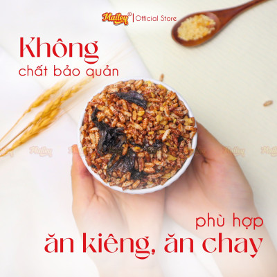 [COMBO 2 TÚI 150G] Gạo lứt giảm cân ăn liền Mailey - gạo lứt sấy rong biển/cháy tỏi ăn kiêng healthy