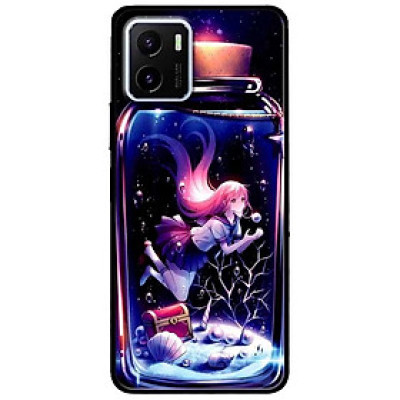 Ốp lưng dành cho Vivo V23 5G / S12 - Vivo Y15s / Y15A mẫu Cô Gái Nền Xanh