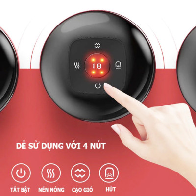 ÁO Thun Nam - Bộ Giác Hơi Điện Cầm Tay 6 Chế Độ - Massage Giảm Đau và Tăng Cường Lưu Thông Khí Huyết