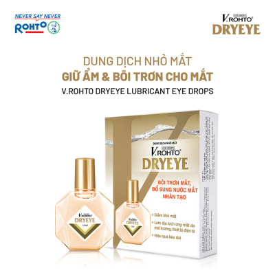 Nước nhỏ mắt cấp ẩm & bổ sung nước mắt nhân tạo V.Rohto DryEye 13ml