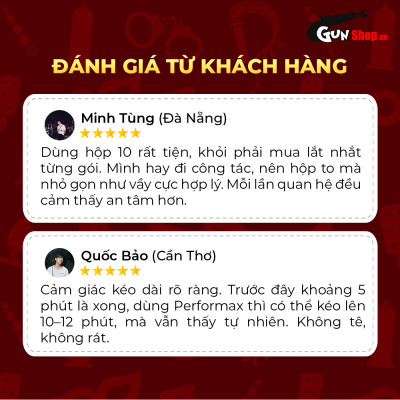 Bao cao su Shell Performax 6 in 1 kéo dài thời gian - Hộp 3 cái