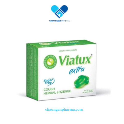 Kẹo ngậm Viatux Extra Vietnat Không đường Hộp 20 viên