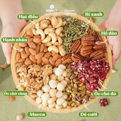 Hạt dinh dưỡng mix 8 loại Fonut hũ 350g/500g, hạt ngũ cốc dinh dưỡng cho bà bầu, làm sữa