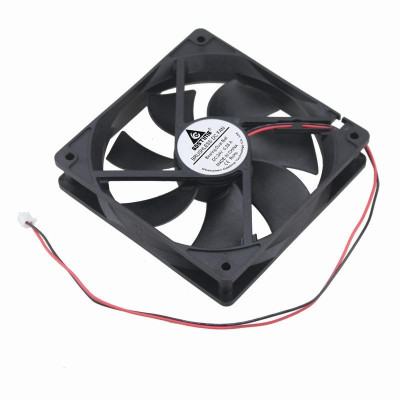 【 Ready stock 】1 Pcs Gdstime DC 24V Dual Ball PC Cooling Fan 120mm x 25mm Brushless Cooler 120*120mm 300RPM High Speed 0.26A 12025B 2Pin