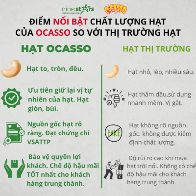 500G Hạt Điều Rang Muối Vỏ Lụa Loại Cồ O