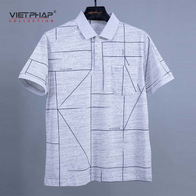 (SALE UP TO 50%) Áo Polo Nam VIỆT PHÁP Form Luxury Thun Milan In lịch lãm, sang trọng 26265