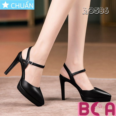 Giày cao gót nữ gót nhọn cao 9 phân RO586 ROSATA tại BCASHOP có quai hậu ôm cổ chân, đế đúp nên không mỏi chân